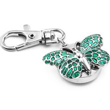 PC Pretty Butterfly Quartz Keychain Watch (Green)