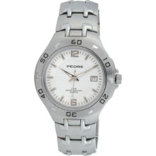 Pedre Men's Stainless Steel Bracelet Watch - Silvertone Finish