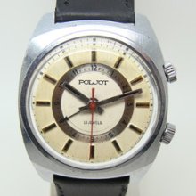 Poljot Signal soviet Ussr Russian Vibro Buzzing Alarm watch Serviced 1980s