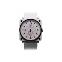 Pre-Owned Bell & Ross White Ceramic BR-S-98-W Unisex Watch