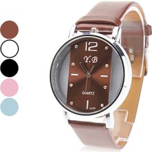 PU Women's Fashion Analog Quartz Wrist Watch (Assorted Colors)