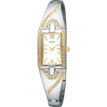 Pulsar Ladies Bangle-Style Watch 58 Swarovski Crystals PEGE62