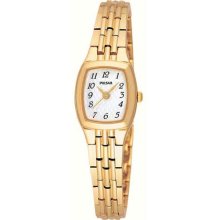 Pulsar PPH508 Women's Quartz White Dial Yellow Gold Plated Watch