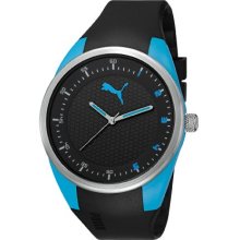 Puma Motorsport Fusion Unisex Quartz Watch With Black Dial Analogue Display And Black Plastic Or Pu Strap Pu911001002