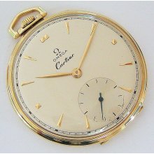 Rare Omega Cartier Pocket Watch in Yellow Gold