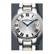Raymond Weil Jasmine Diamond Two Tone 35mm Watch - Silver Dial, Two Tone Bracelet 5235-S5S-01659 Sale Authentic