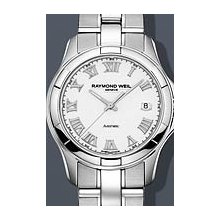 Raymond Weil Parsifal Automatic Steel 39mm Watch - White Dial, Stainless Steel Bracelet 2970-ST-00308 Sale Authentic