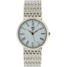 Realm Gents Round Quartz Analogue Silver Tone Mens Bracelet Strap Watch Rb-63g