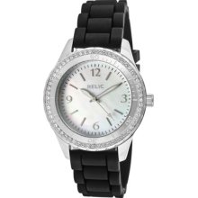 Relic Watches Women's Zooey White Swarovski Crystal White MOP Dial Bla