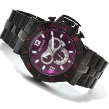 Renato Men's Wilde-Beast Swiss Quartz Chronograph Bracelet Watch PURPLE