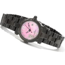 Renato Women's Beauty Petite Limited Edition Swiss Quartz Diamond Accented Bracelet Watch PINK