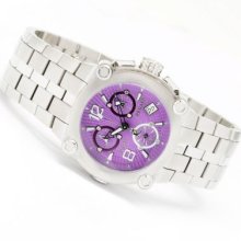 Renato Women's Vulcan Swiss Quartz Chronograph Diamond Accented Bracelet Watch