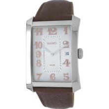 Roberto Bianci P232 Whtcopr Men'S P232 Wht Copr Classic Brown Leather Strap Watch