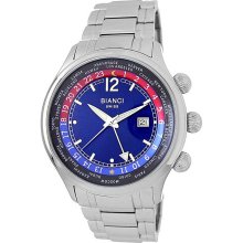 Roberto Bianci Swiss World-timer Stainless Steel Blue Dial Watch