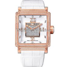Roger Dubuis King Square Pink Gold Pave Diamond Watch
