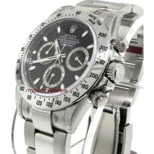 Rolex 116520 Cosmograph Daytona Stainless Steel Black