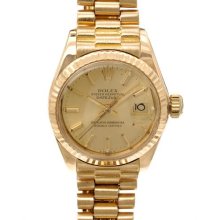 Rolex 6917 Datejust President 18K Gold Ladies Watch 8/10 Condition