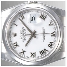 Rolex Datejust Mens Stainless Steel White Roman Dial Oyster Unworn 116200