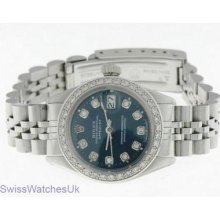 Rolex Datejust Steel Diamond Automatic Ladies Watch