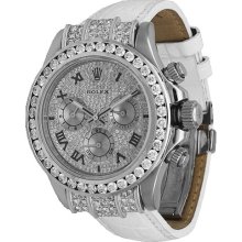 Rolex Daytona Oyster Perpetual 18K Mens Diamond Watch 9.00 Ctw