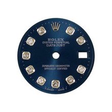 Rolex Lady Datejust Aftermarket Diamond Dial, Blue, White Gold