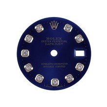 Rolex Lady Datejust Aftermarket Diamond Dial, Royal Blue, White Gold