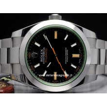 Rolex Milgauss Green Crystal 116400GV stainless steel watch price new
