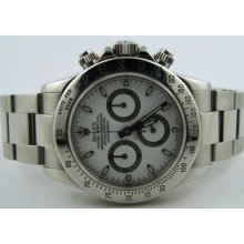 Rolex Oyster Perpetual Automatic Chronograph Daytona White Dial Steel 116520