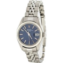 Rolex Oyster Perpetual Date Automatic 18k White Gold Stainless Steel Ladies