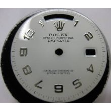 Rolex President Day Date Dial White Silver Arabic Wow