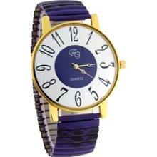 Round Dial Quartz Movement Women's Wrist Watch (Purple)