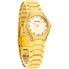 Roven Dino Capri Diamond Ladies Mop Dial Gold Tone Swiss Quartz Watch 2019Ldh0g9