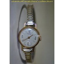RUHLA 7Jewels Rare cal.UMF3 Vintage German Ellegant Gold plate Circa 1965's Lady's Wristwatch