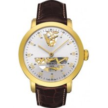 Sculpture Line Men's Silver Yellow Gold Mechanical Gold Watch