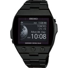 Seiko Active Matrix Epd Digital Watch Brightz Sdga003 Black Mens F/s Ems
