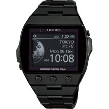 Seiko Active Matrix Epd Digital Watch Brightz Sdga003 Black Mens F/s Ems