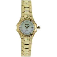 Seiko Coutura Gold-tone Diamond Ladies Watch Sxd710