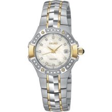 Seiko Coutura Ladies Diamond Bezel & Dial Watch Stainless & SXD724