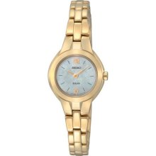 Seiko Gold-tone Dress White Dial Solar Quartz Ladies Watch SUP026 ...