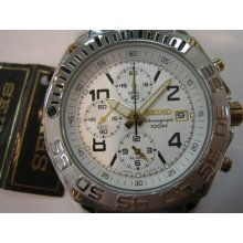 Seiko Japan Men's Watch Alarm Chrono All Stainless S Hardlex Original Edition