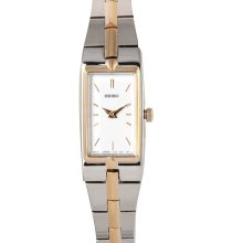 Seiko Ladies' Bracelet Watch - Gold & Stainless - White Dial - SZZC40