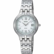 Seiko Ladies Silver Oval White Dial Watch Seiko Ladies Silver Oval White Dial Watch