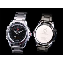 Shark Led Display Date Day Alarm Analog Men Sport Wrist Watch Dailyetrade