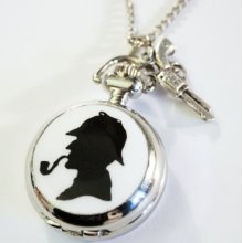 Silhouette Pocket Watch - Sherlock Holmes