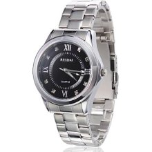 Silver Men's Calendar Style Analog Quartz Alloy Wrist Watch
