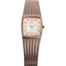 Skagen 384xsrs Ladies Two Tone Mesh Watch Rrp Â£139