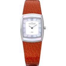 Skagen 855SSLO Orange with MOP Inlay Denmark Women's Watch