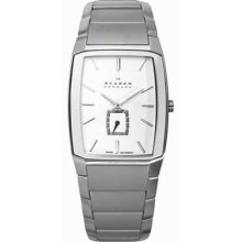 Skagen 984xlsxs Men's Black Label Stainless Steel Band Silver Dial Watch