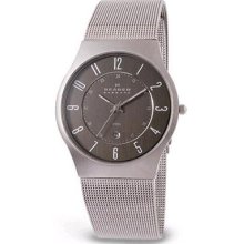 Skagen Men's Grey Dial Mesh Stainless Steel