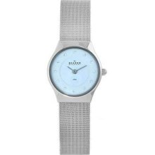 Skagen Womens Stainless Steel Watch Mesh Band Blue Dial 233xsszi